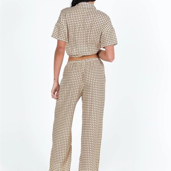Princess Polly Cream Geometric Jumpsuit/Matching Set - Picture 6 of 7